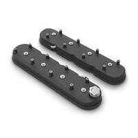 Holley LS Tall Valve Covers With Coil Mounting Posts, Cast Aluminium - Satin Black Finish