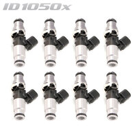 ID1050-XDS Injectors Set of 8, 60mm Length, 14mm Grey Adaptor Top, 14mm Lower Adaptor - Mustang GT 2011+