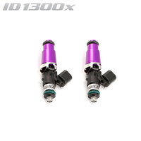 ID1300-XDS Injectors Set of 2, 60mm Length, 14mm Purple Adaptor Top, 14mm Lower O-Ring/-204 Lower Cushion - Mazda RX-7