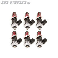 ID1300-XDS Injectors Set of 6, 48mm Length, 11mm Top, Honda Lower Adaptor - Honda Accord CM 03-07 V6