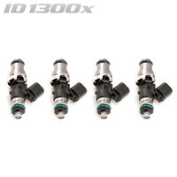 ID1300-XDS Injectors Set of 4, 48mm Length, 14mm Grey Adaptor Top, 14mm Lower O-ring - Honda S2000 AP2/Civic/Integra/Accord (K20/K24)