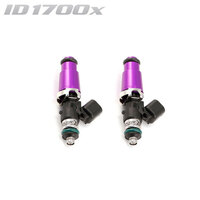 ID1700-XDS Injectors Set of 2, 60mm Length, 14mm Purple Adaptor Top, 14mm Lower O-Ring/-204 Lower Cushion - Mazda RX-7