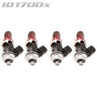 ID1700-XDS Injectors Set of 4, 48mm Length, 11mm Red Adaptor Top, Honda Lower Adaptor - Honda S2000 AP1 99-05