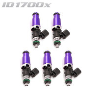 ID1700-XDS Injectors Set of 5, 60mm Length, 14mm Purple Adaptor Top, 14mm Lower O-Ring - Ford Focus XR5 LS/LT/LV