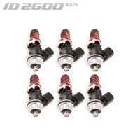 ID2600-XDS Injectors Set of 6, 48mm Length, 11mm Top, Honda Lower Adaptor - Honda Accord CM 03-07 V6