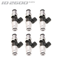 ID2600-XDS Injectors Set of 6, 60mm Length, 14mm Grey Adaptor Top, 14mm Lower Adaptor - Ford XR6 BA/BF/FPV F6 BA/BF