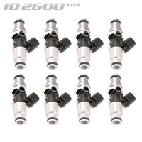 ID2600-XDS Injectors Set of 8, 60mm Length, 14mm Grey Adaptor Top, 14mm Lower Adaptor, Potted 4" Wires - Ford Falcon FPV GT FG/XR8 FGX (5.0L)