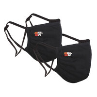 K&N 88-0510BK Face Cover, Black Cotton, 2-Pack