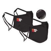 K&N 88-0520BK Face Cover 2 Layer, Black, 2 Pack
