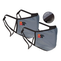 K&N 88-0520G Face Cover 2 Layer, Gray, 2 Pack