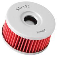 K&N KN-136 Oil Filter OIL FILTER; POWERSPORTS CARTRIDGE