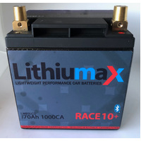 Lithiumax NEW Carbon Series RACE10+ Bluetooth Battery
