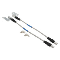 Proflow Brake Hose Kit Stainless Steel Braided PTFE Hose ADR Approved Suit Wilwood Calipers For Ford XW-XF ZC-ZL Disc Front Pair