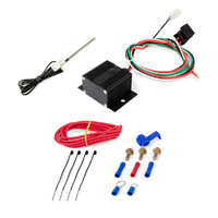 Proflow Adjustable Electric Fan Controller Wiring Harness Kit Probe Thermostat 150-240 Degree F Black