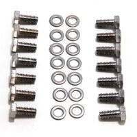 Proflow Transmission Pan Bolt Kit - 5/16-18 In Thread - 0.750 In Long - Hex Head - Steel - Zinc Oxide - Various Applications - Set Of 17