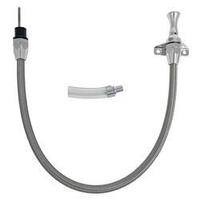 Proflow Transmission Dipstick Braided Stainless Steel Polished Handle Firewall Mount For Chrysler A-904 Each