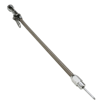 Proflow Engine Oil Dip Stick Stainless Steel Flexible For Ford 289-351 302-351C 390-428 429-460 Bronco & Aftermarket Pan 5/8"-18 With Screw-In