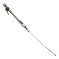 Proflow Engine Dipstick Braided Stainless Steel Tumble Polished Press-In For Ford Small Block Windsor Each