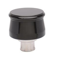 Proflow Breather Cap Push-In Smooth,Black Aluminum