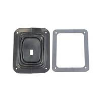 Proflow Universal Shifter Boot Small 5-1/2" x 6-3/4" Black Rubber Chrome Plate Each