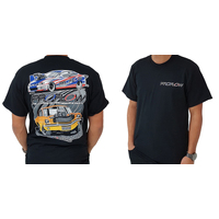 Proflow Car Mural T-Shirt Cotton Black Men's XXXX-Large Each
