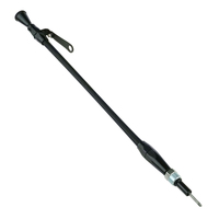 Proflow Engine Dipstick Braided Stainless Steel Black Billet Handle For Ford 351W Screw in into Aftermarket Oil Pans