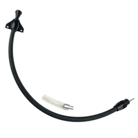 Proflow Transmission Dipstick Braided Stainless Black Billet Handle Firewall Mount For Ford C-4 Each