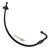 Proflow Transmission Dipstick Braided Stainless Black Billet Handle Firewall Mount C-4,C10 Pan Fill Each