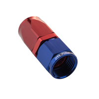 Proflow Straight Hose End -10AN Hose to Female Blue/Red