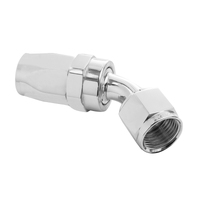 Proflow 45 Degree Hose End -16AN Hose to Female Polished