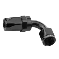 Proflow 90 Degree Hose End -04AN Hose to Female Black