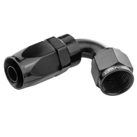 Proflow 120 Degree Hose End -04AN Hose to Female Black