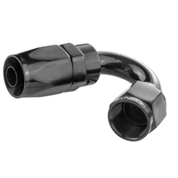 Proflow 150 Degree Hose End -08AN Hose to Female Black