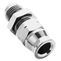 Proflow 5/16in. Tube To Male -06AN Hose End Aluminium Tube Adaptor Polished