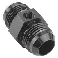 Proflow Straight Male Adaptor - Male Adaptor -08AN 1/8in. NPT Gauge Port Hose End Black
