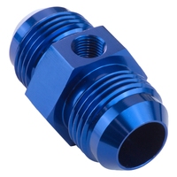 Proflow Straight Male Adaptor - Male Adaptor -12AN 1/8in. NPT Gauge Port Hose End Blue