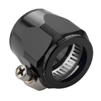 Proflow Aluminium Hex Hose Finisher Clamp 24.8mm ID Black