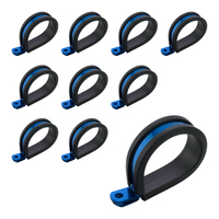 Proflow Cushioned Hose Mounting P-Clamp 4.7mm Blue 10 Pack