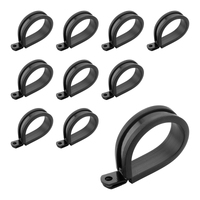 Proflow Cushioned Hose Mounting P-Clamp 4.7mm Black 10 Pack