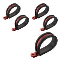 Proflow Cushioned Hose Mounting P-Clamp 25mm Red 5 Pack