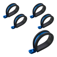 Proflow Cushioned Hose Mounting P-Clamp 28.5mm Blue 5 Pack