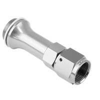 Proflow Carburettor Inlet Hose End Female -08AN To 7/8 x 20 For Holley 3in. Silver