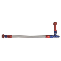 Proflow Fuel Line Kit Universal Demon 4150 -6 AN Single Inlet Swivel-Seal Stainless Steel Hose Blue/Red