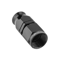 Proflow Aluminium Straight Hose End Hose End -06AN For PTFE Black