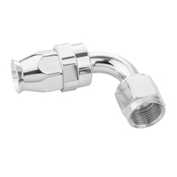 Proflow Aluminium 90 Degree Hose End Hose End For -03AN PTFE Hose Polished