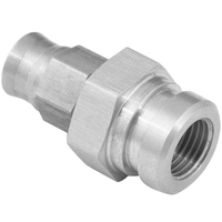 Proflow Stainless Steel Brake Adaptor Female Concave Seat M10 x 1.00 To -03AN PTFE Hose 17mm Hex