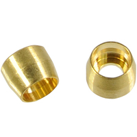 Proflow Brass Olive Insert Brass -04AN 5Pk
