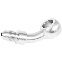 Proflow Chrome 45 Degree Banjo Brake Hose End 11.2mm To -03AN Male