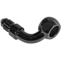Proflow Black -03AN To 90 Degree Banjo Brake Hose End 10mm / 3/8in.