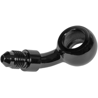 Proflow Black -03AN To 45 Degree Banjo Brake Hose End 10mm 3/8in.